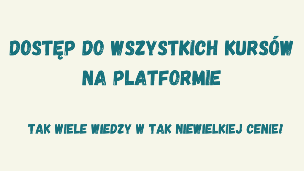 Rysunek reprezentujący możliwość zakupu pakietu zawierającego dostęp do wszystkich szkoleń na rok w promocyjnej cenie