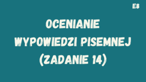 Kafelek, po kliknięciu na który zostaniesz przekierowany na stronę z kursem "Egzamin ósmoklasisty. Ocenianie wypowiedzi pisemnej", będącym częścią kursu "Egzamin ósmoklasisty"